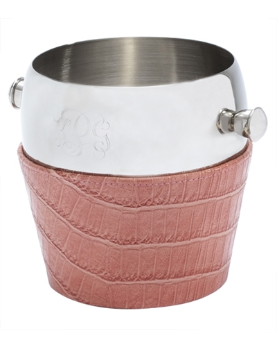 Visol Chill Stainless Steel and Pink Leather Bottle Cooler