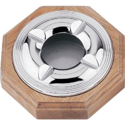 Country Oak Finish Wooden Cigarette Ashtray