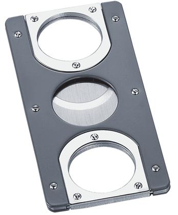 Visol Magellan Gun Matte Polished Chrome Guillotine Cigar Cutter