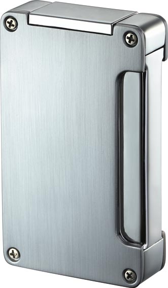 Visol Zidane Brushed Chrome Wind-Resistant Torch Flame Lighter with Built-in Cigar Punch