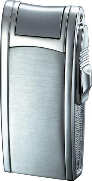 Visol Cole Brushed and Polished Chrome Single Jet Flame Cigar / Cigarette Lighter
