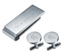 Visol Denzel Stainless Steel Money Clip and Cufflinks Gift Set