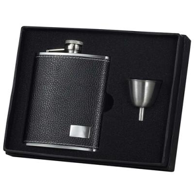 Visol Eclipse S Black Hip Flask Gift Set - 6 oz