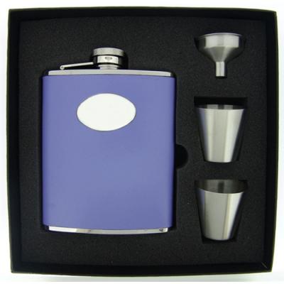 Visol Blossom Lavender Deluxe Hip Flask Gift Set - 6 oz