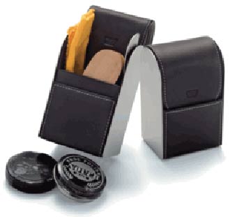 Visol Shine Mens Leather Shoe Shine Travel Kit