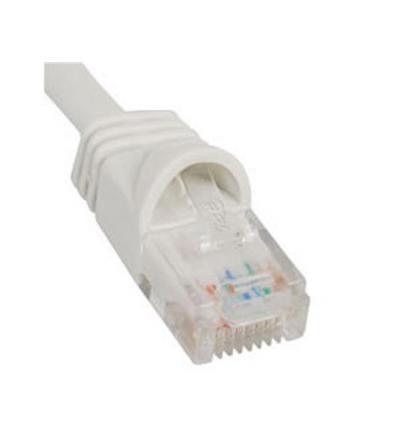PATCH CORD, CAT 6, BOOT, 1  WHITE