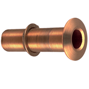 Perko 3/4' Thru-Hull Fitting w/Pipe Thread Bronze Extra Long - Max Hull 5' Thick