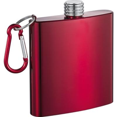 Visol Red Dragon 6 oz Red Anodized Stainless Steel Flask