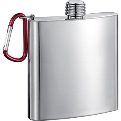 Carabiner 6 oz Stainless Steel Flask For Golf Bag