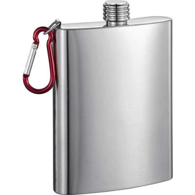 Carabiner 8 oz Stainless Steel Flask For Golf Bag