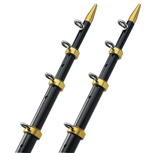 TACO 15 Telescopic Outrigger Poles 1-1/8' - Black/Gold