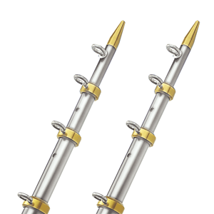TACO 15 Telescopic Outrigger Poles 1-1/8' - Silver/Gold