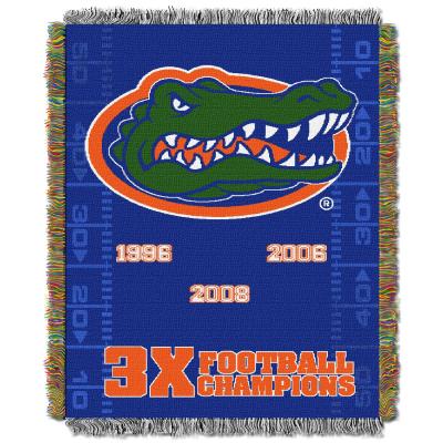 Florida OFFICIAL Collegiate Commerative Woven Tapestry Throw