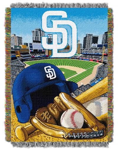 Padres OFFICIAL Major League Baseball, 'Home Field Advantage' 48'x 60' Woven Tapestry Throw  by The Northwest Company