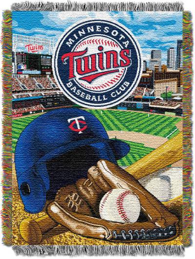 Twins OFFICIAL Major League Baseball, 'Home Field Advantage' 48'x 60' Woven Tapestry Throw  by The Northwest Company
