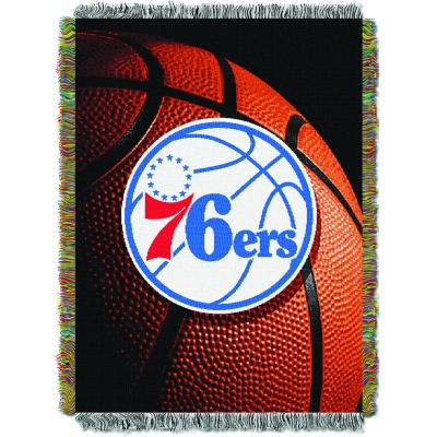 76ers OFFICIAL National Basketball Association, 'Photo Real' 48'x 60' Woven Tapestry Throw  by The Northwest Company