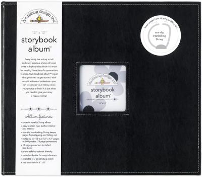 Doodlebug Storybook Album 12''X12''-Beetle Black