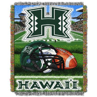 Hawaii OFFICIAL Collegiate 'Home Field Advantage' Woven Tapestry Throw