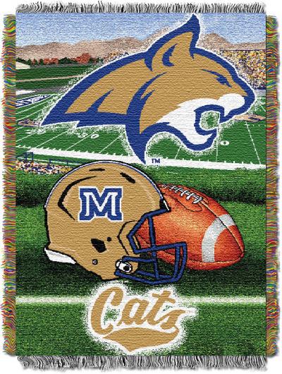 Montana State OFFICIAL Collegiate 'Home Field Advantage' Woven Tapestry Throw