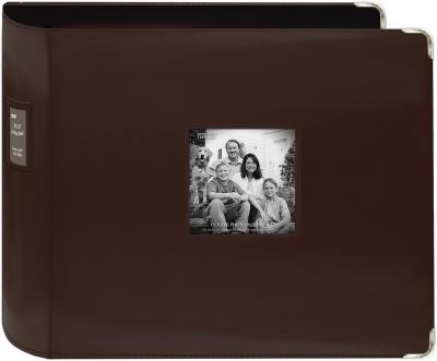 Pioneer 3-Ring Sewn Leatherette Album 12''X12''-Brown
