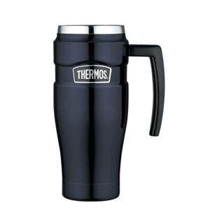 Thermos Stainless King™ Vacuum Insulated Travel Mug - 16 oz. - Stainless Steel/Midnight Blue
