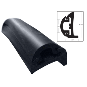 TACO Semi-Rigid Rub Rail Kit - Black w/Black Insert - 50
