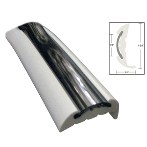 TACO Semi-Rigid Rub Rail Kit - White w/Flex Chrome Insert - 70