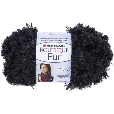 Red Heart Boutique Fur Yarn-Slate