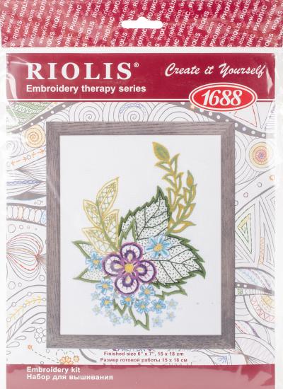 RIOLIS Stamped Cross Stitch Kit 6'X7'-Sketch With Cornflowers (28 Count)