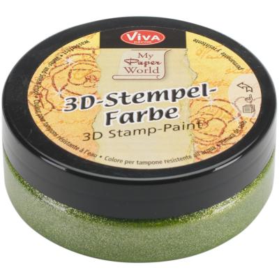 3D Stamp Paint 50ml-Grass Green-Metallic