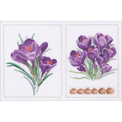 Thea Gouverneur Counted Cross Stitch Kit 14''X8.75''-Crocus Panel On Aida (18 Count)