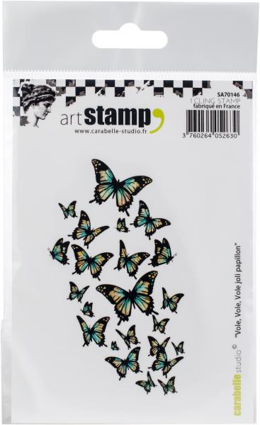 Carabelle Studio Cling Stamp A7-Fly Fly Fly Pretty Butterfly