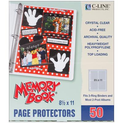 Memory Book Top-Loading Page Protectors 8.5'X11' 50/Pkg-