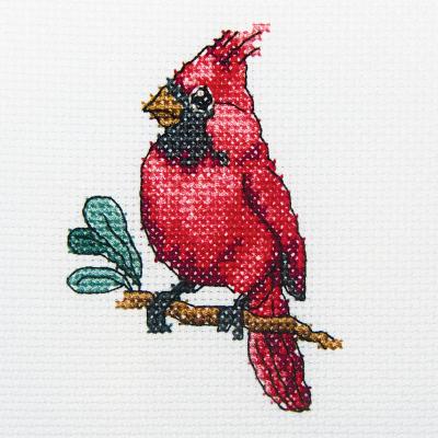 RTO Counted Cross Stitch Kit 4'X4'-Cardinal Bird (14 Count)