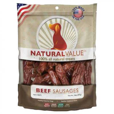 Natural Value Treats 14oz-Beef Sausages