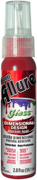 Allure Gloss Dimensional Design Adhesive Paint 2oz-Deep Red