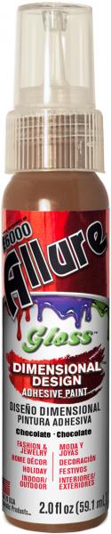 Allure Gloss Dimensional Design Adhesive Paint 2oz-Chocolate