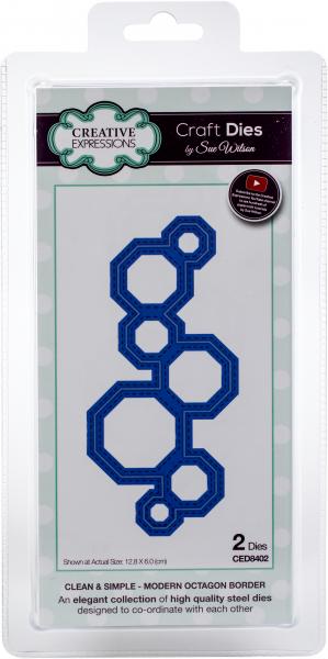Creative Expressions Craft Dies By Sue Wilson-Clean & Simple-Modern Octagon Border