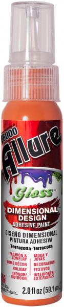 Allure Gloss Dimensional Design Adhesive Paint 2oz-Terracotta