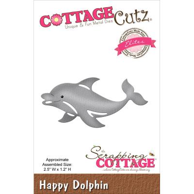 CottageCutz Elites Die-Happy Dolphin 2.5'X1.2'
