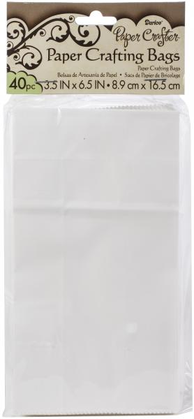 Darice Paper Bags 40/Pkg-3.5'X6.5'  White