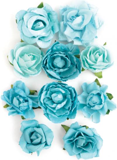 Paper Blooms 1' - 1.5' 10/Pkg-Sea Breeze