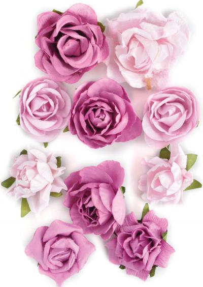 Paper Blooms 1' - 1.5' 10/Pkg-Fuchsia