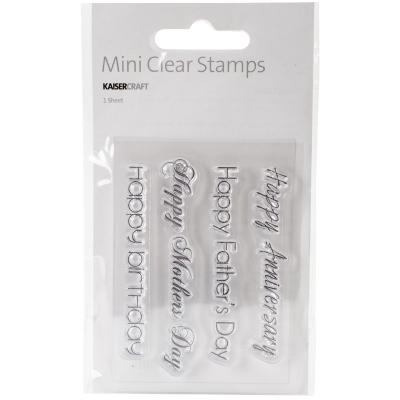 Mini Clear Stamps 2.25'X3'-Occasions Words