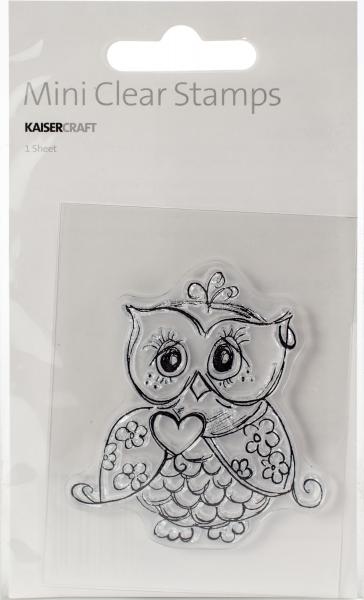 Mini Clear Stamps 2.25'X3'-Owl