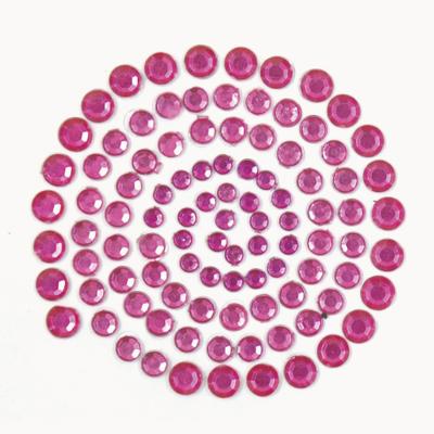 Self-Adhesive Rhinestones 100/Pkg-Hot Pink