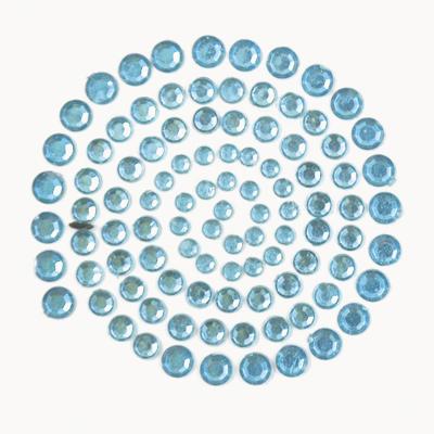 Self-Adhesive Rhinestones 100/Pkg-Aqua