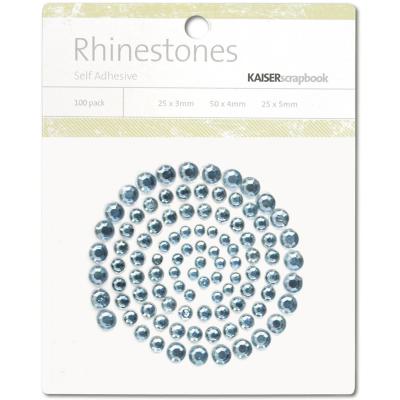 Self-Adhesive Rhinestones 100/Pkg-Ice Blue