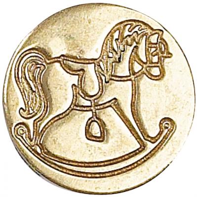 Decorative Sealing Coin .75'-Rocking Horse