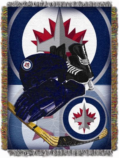 Winnipeg Jets OFFICIAL National Hockey League, 'Home Ice Advantage' 48'x 60' Woven Tapestry Throw  by The Northwest Company